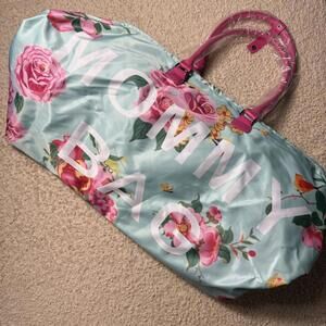 LitBear Blue Pink Floral Mommy & Baby Essentials Tote Bag + Accessories NWT